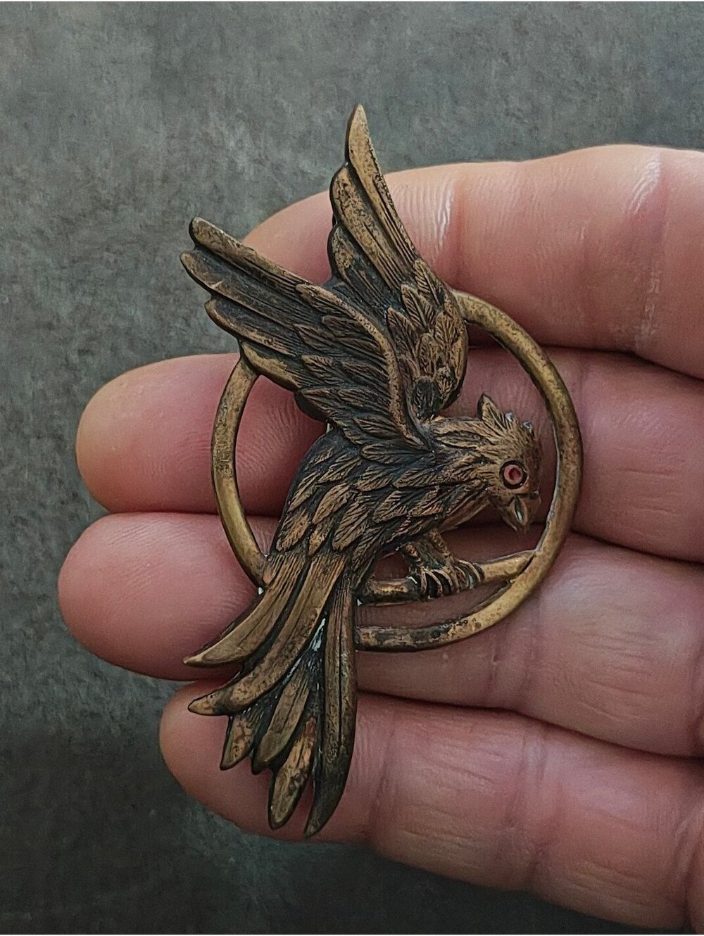 Hunger Games Mockingjay Bronze Tone Pin~ FROM THE HUNGER GAMES SERIES
